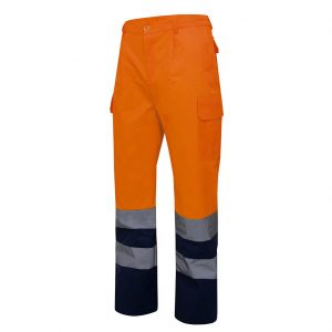 Pantalon AV 303001 Naranja Fluor-Azul Marino